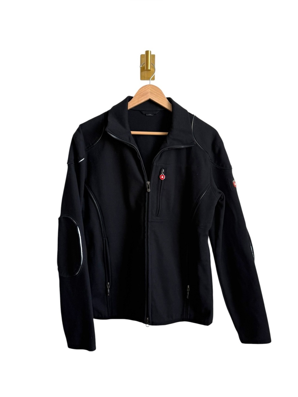 Wellensteyn Softshell Full Zip Jacket Black Zip Pocket Collared Unisex Size M